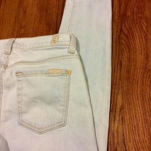 7 For All Mankind Light Wash Skinny Jeans Size 25